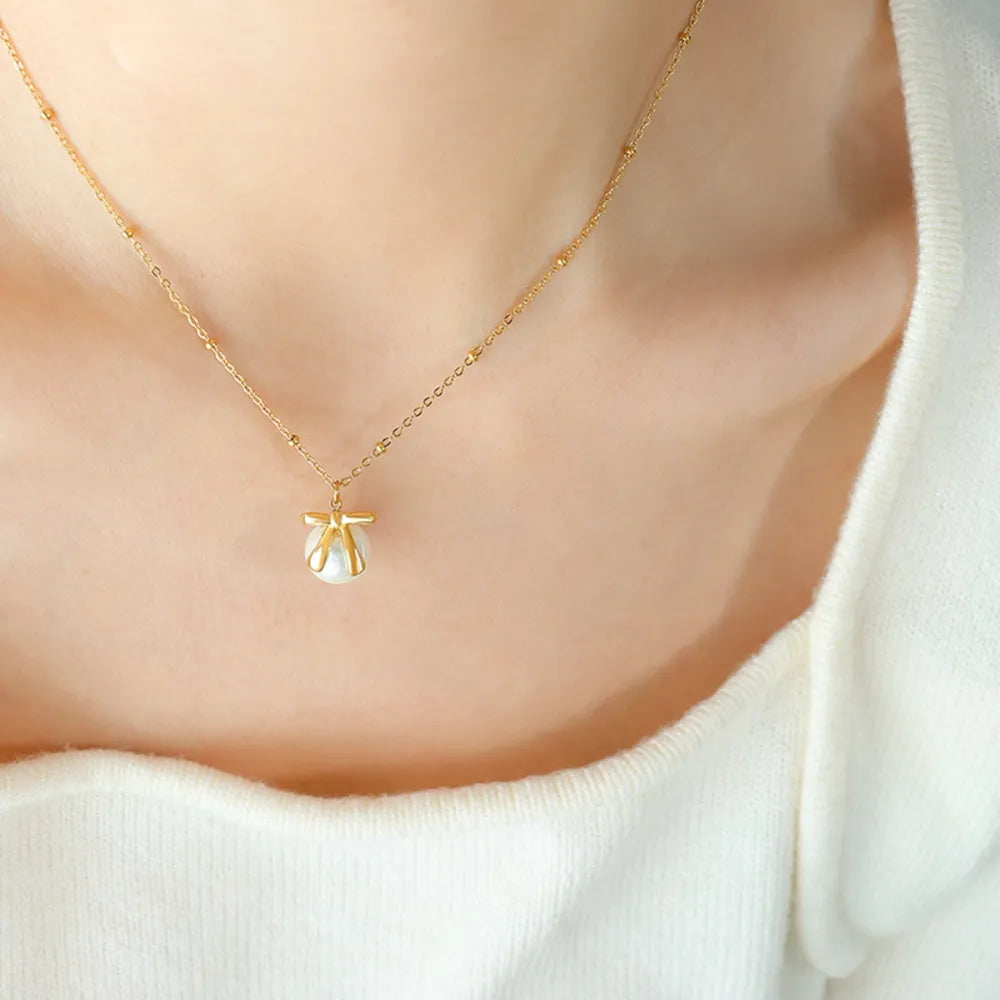 Damesketting – Titanium Staal – Strik & Kraal Hanger