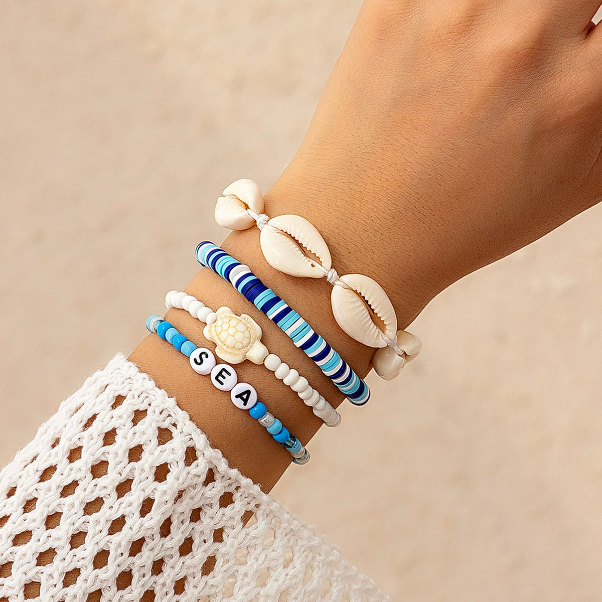 Dames Armband – Bohemian Schelp & Kralen Set – Strandstijl