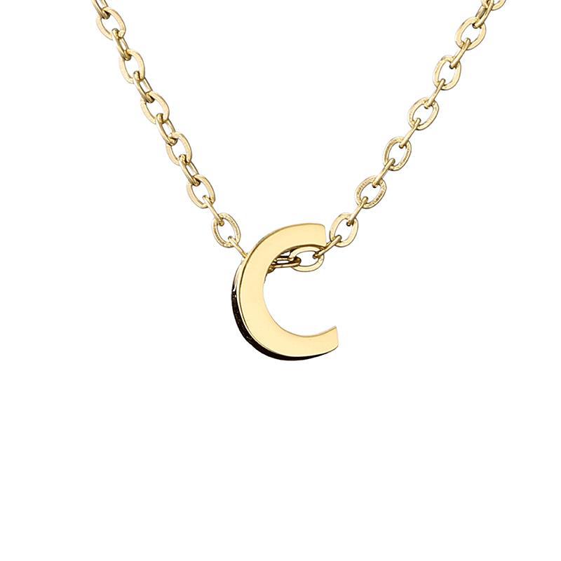 Roestvrijstalen Vergulde Collierketting – Letter Hanger