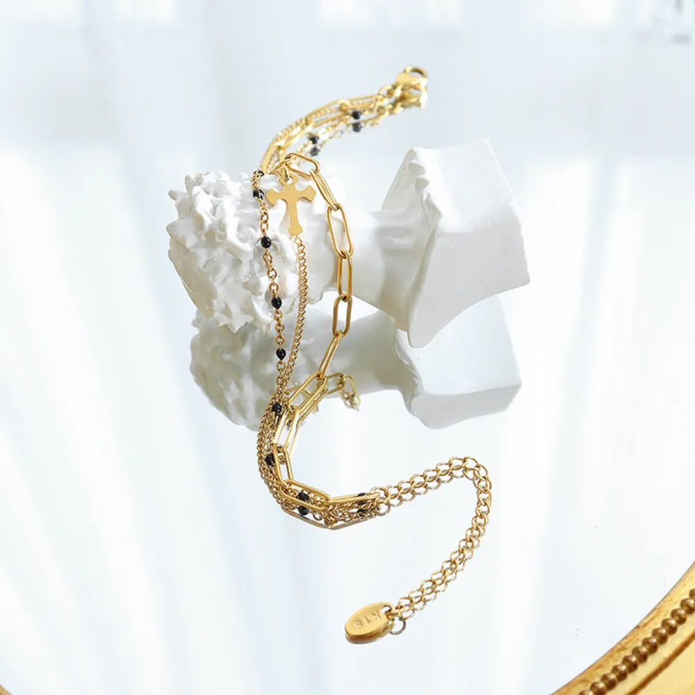 Titaniumstalen Drie-Laags Armband – Modern & Duurzaam