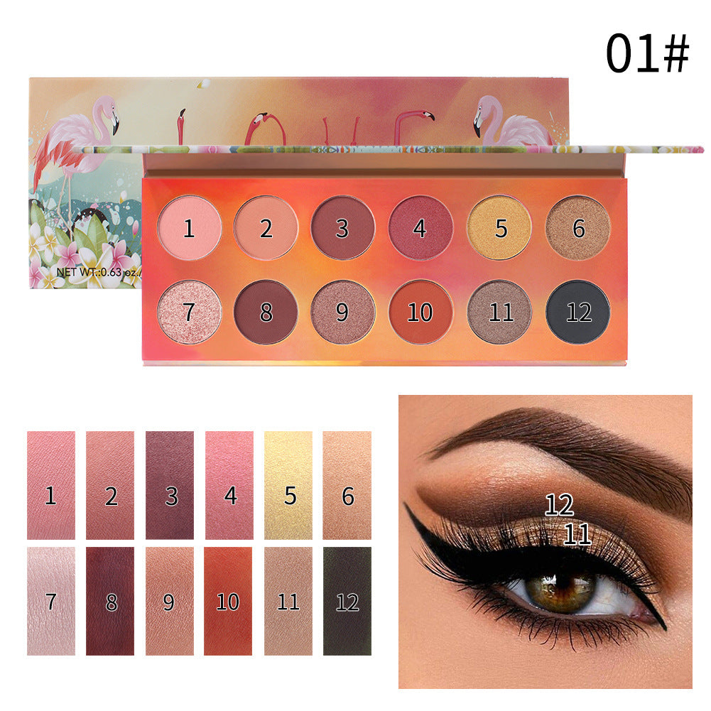 Oogschaduw Palette – 12 Kleuren – Mat & Parelglans